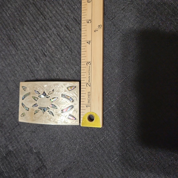 Sterling Silver & Abalone belt buckle - Picture 8 of 8